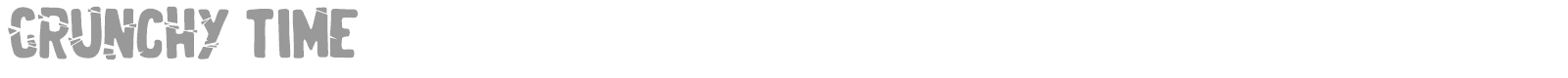 Crunchy Time font preview